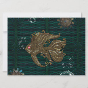 Wunderbarer Steampunkfisch. Karte