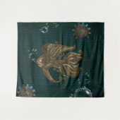 Wunderbarer Steampunkfisch. Wandteppich (Vorderseite (Horizontal))