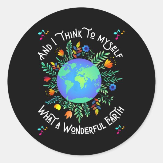 Wunderbarer Tag der Erde Runder Aufkleber (Vorderseite)
