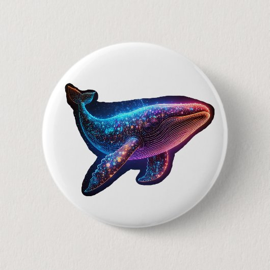 Wunderbarer Wal Button (Vorderseite)