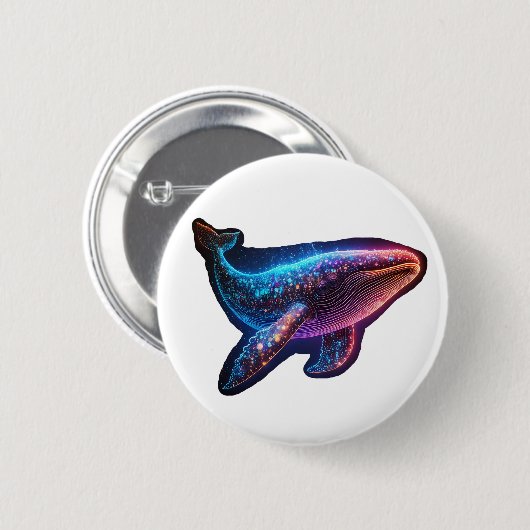 Wunderbarer Wal Button (Vorne & Hinten)