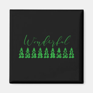 Wunderbarer Weihnachtsbaum Grün Tygraphy  Magnet