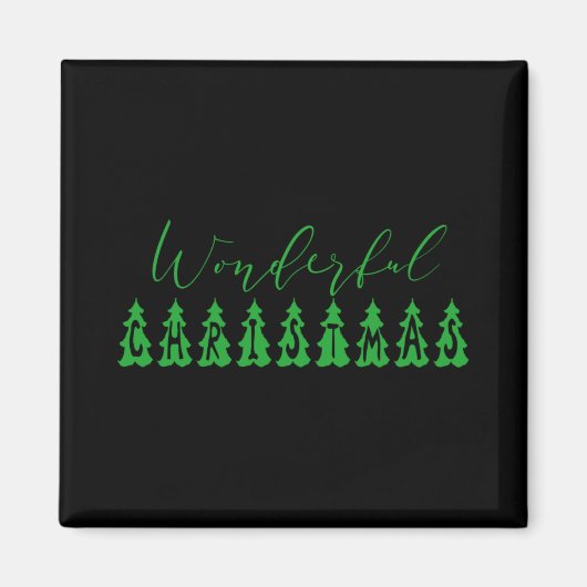 Wunderbarer Weihnachtsbaum Grün Tygraphy  Magnet (Vorne)