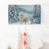 Wunderbarer Weißwolf Banner (Insitu)