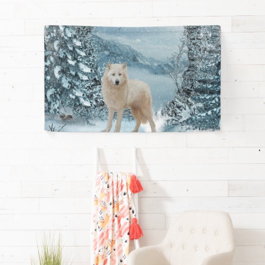 Wunderbarer Weißwolf Banner (Insitu)