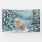 Wunderbarer Weißwolf Banner (Horizontal)