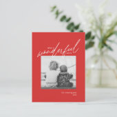 Wunderbarer World Simple Foto Weihnachten Roter Ur (Stehend Vorderseite)