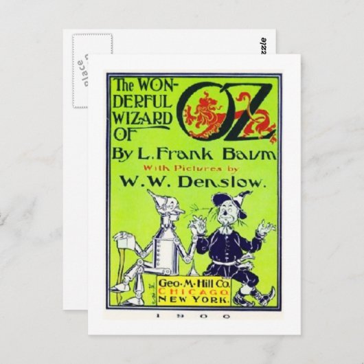 Wunderbarer Zauberer von Oz Postkarte (Vorne/Hinten)