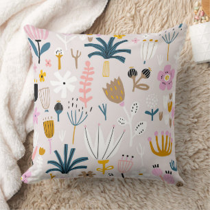 Wunderbares botanisches Blumendesign Kissen