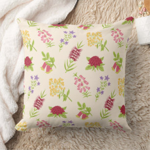 Wunderbares botanisches Blumendesign Kissen