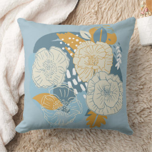 Wunderbares botanisches Blumendesign Kissen