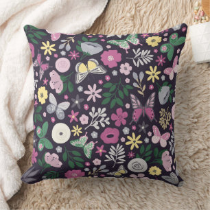 Wunderbares botanisches Blumendesign Kissen