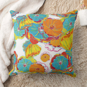 Wunderbares botanisches Blumendesign Kissen
