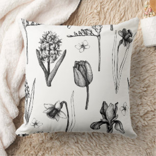 Wunderbares botanisches Blumendesign Kissen