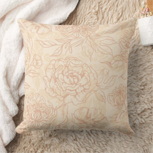 Wunderbares botanisches Blumendesign Kissen