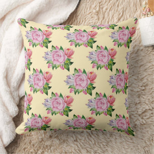 Wunderbares botanisches Blumendesign Kissen