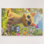 Wunderbares Cat & Little Robot Puzzle (Horizontal)