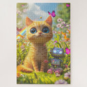 Wunderbares Cat & Little Robot Puzzle (Vertikal)