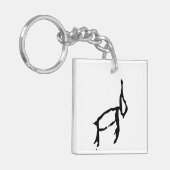 Wunderbares Chinesisches Kaninchen-#001- Schlüsselanhänger (Vorderseite links)