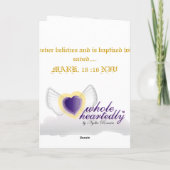 Wunderbares Christening individuell gestalten Karte (Rückseite)