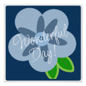 Wunderbares Day Blue Blume Poster (Vorderseite)