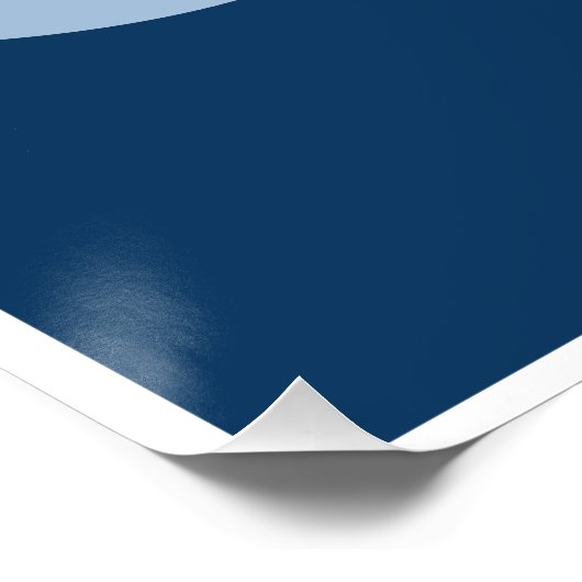 Wunderbares Day Blue Blume Poster (Ecke)