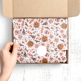 Wunderbares Design mit Pumpkins, Geistern und Fled Seidenpapier