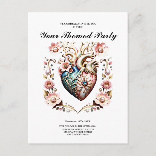 Wunderbares edles Herz. Postkarte (Vorderseite)