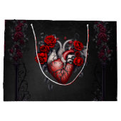 Wunderbares gotisches Viktorianisches Herz Große Geschenktüte (Rückseite)