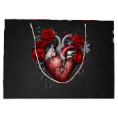 Wunderbares gotisches Viktorianisches Herz Große Geschenktüte (Rückseite)