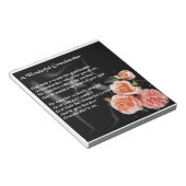 Wunderbares Großmuttergedicht - Blume auf schwarz Notizblock (angewinkelt)