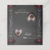 Wunderbares großzügiges gotisches Herz. Platzkarte (Außenseite Aufgefaltet)