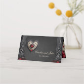 Wunderbares großzügiges gotisches Herz. Platzkarte (Rückseite)