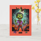 Wunderbares Halloween, 5" x 7" geklappte Grußkarte Karte (Gelbe Blume)