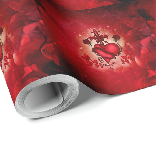 Wunderbares Herz Geschenkpapier (Rolleneckpunkt)