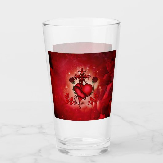 Wunderbares Herz Glas (Vorderseite)