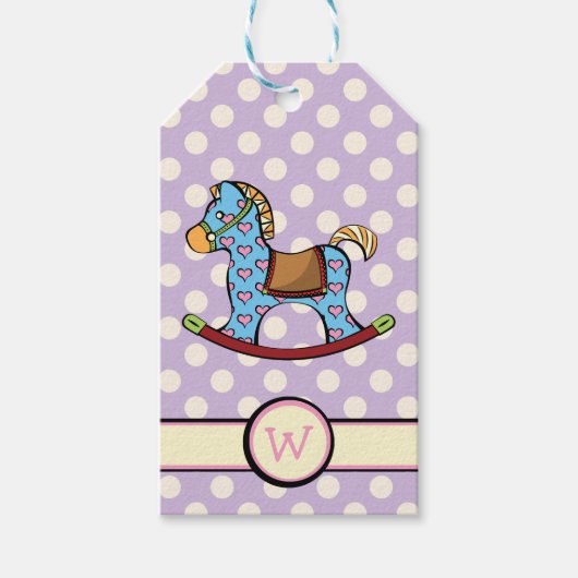 Wunderbares Herz-Rocking-Pferd-Geschenk Tag Geschenkanhänger (Vorderseite)