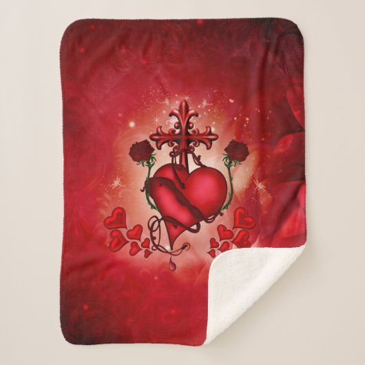 Wunderbares Herz Sherpadecke (Vorderseite)
