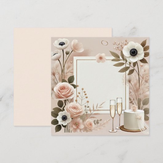 Wunderbares Hochzeitsdesign Einladung (Vorne/Hinten)