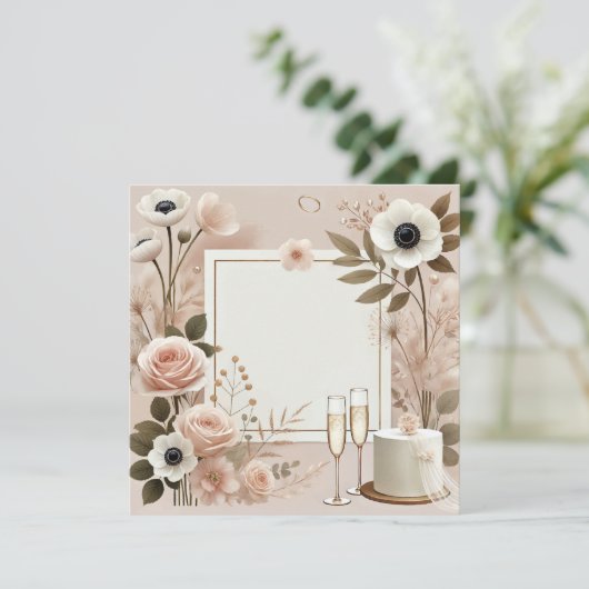 Wunderbares Hochzeitsdesign Einladung (Stehend Vorderseite)