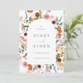 Wunderbares Hochzeitsprogramm für Wasserfarben-Wil (Stehend Vorderseite)