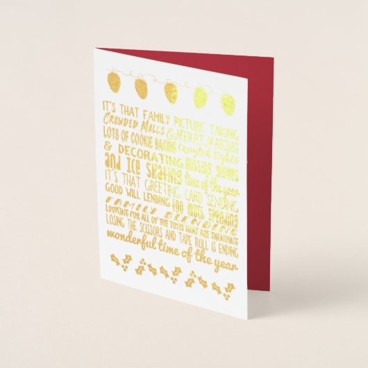 Wunderbares Holiday Chaos Folienkarte (Vorderseite)