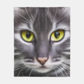 Wunderbares Katzenportrait Fleecedecke (Vorderseite)