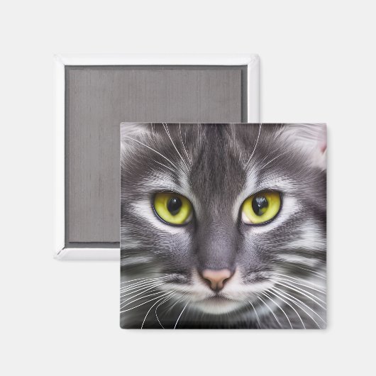 Wunderbares Katzenportrait Magnet (Vorderseite/Rückseite)