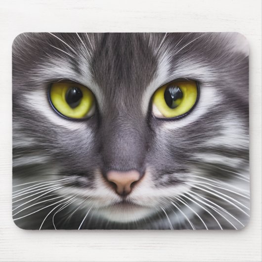 Wunderbares Katzenportrait Mousepad (Vorne)