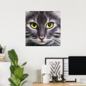 Wunderbares Katzenportrait Poster (Heimbüro)