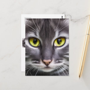 Wunderbares Katzenportrait Postkarte