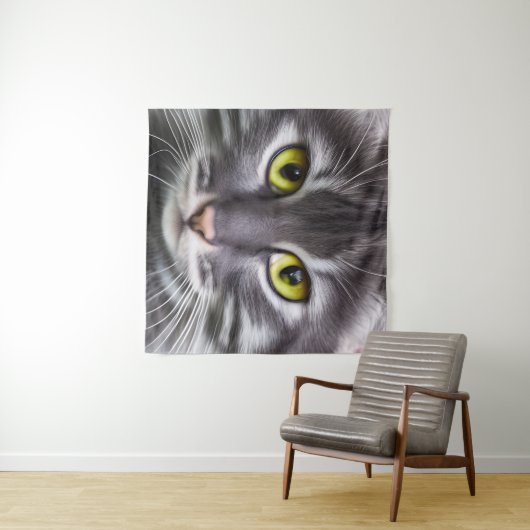 Wunderbares Katzenportrait Wandteppich (Beispiel (Horizontal))