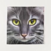 Wunderbares Katzenportrait Wandteppich (Vorderseite)