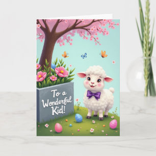 Wunderbares Kinder-Frühlingslamm-Karte Karte